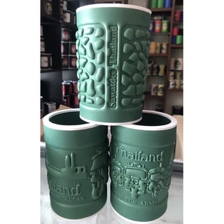 ปลอกเก็บความเย็นเครื่องดื่ม ปลอกเบียร์ งานปั้มนูน หนา สวย ชัด Beer Bottle Cooler Drink Holders