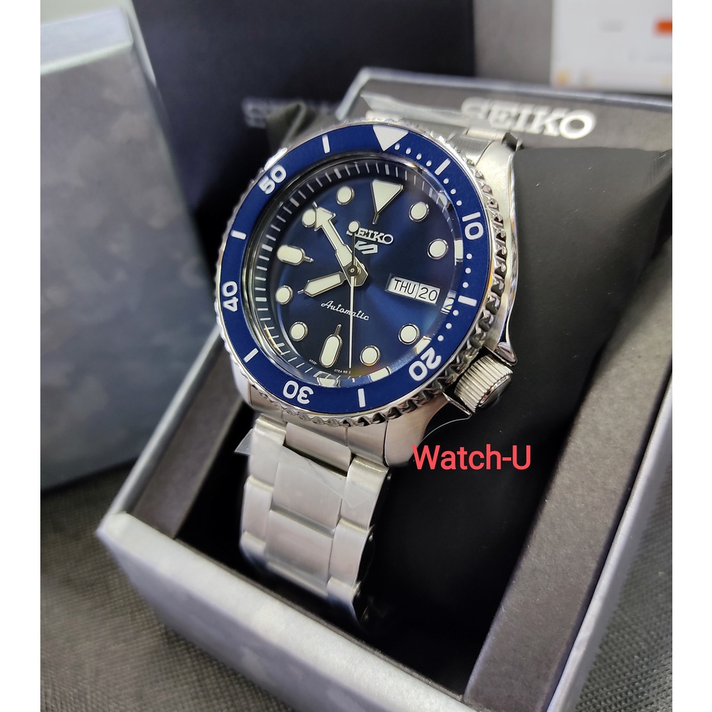 นาฬิกาผู้ชาย SEIKO Automatic new logo รุ่น SRPD51K1 SRPD51K SRPD51 หน้าปัดสีน้ำเงิน