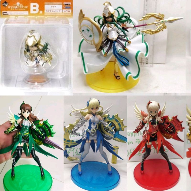 (แท้/มือ2)⭐Puzzle & Dragons Figure Ibaraki Souki Graceful Valkyrie,Anniversary Athena💙Kyun-Chara
