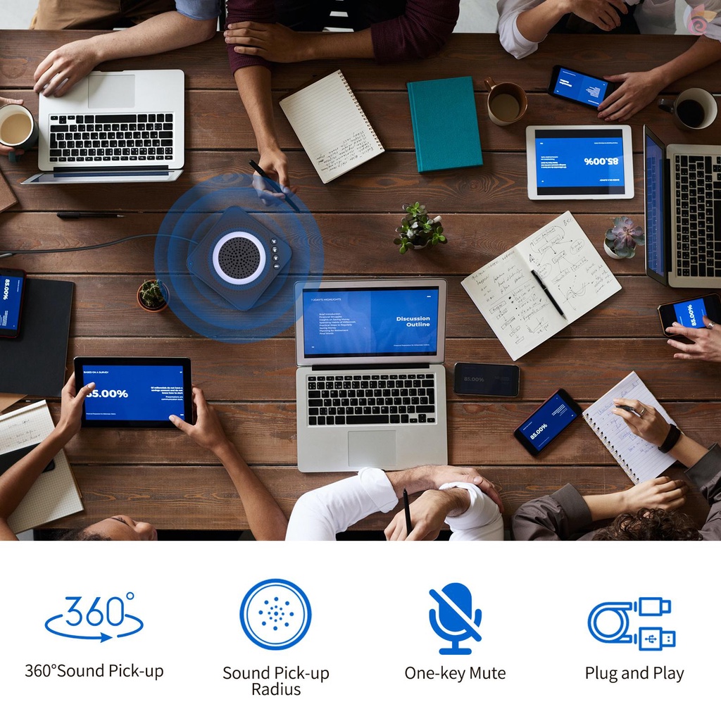 Nt Usb Conference 360 ไมโครโฟนสําหรับเครื่องคอมพิวเตอร์และแล็ปท็อป hswG ...