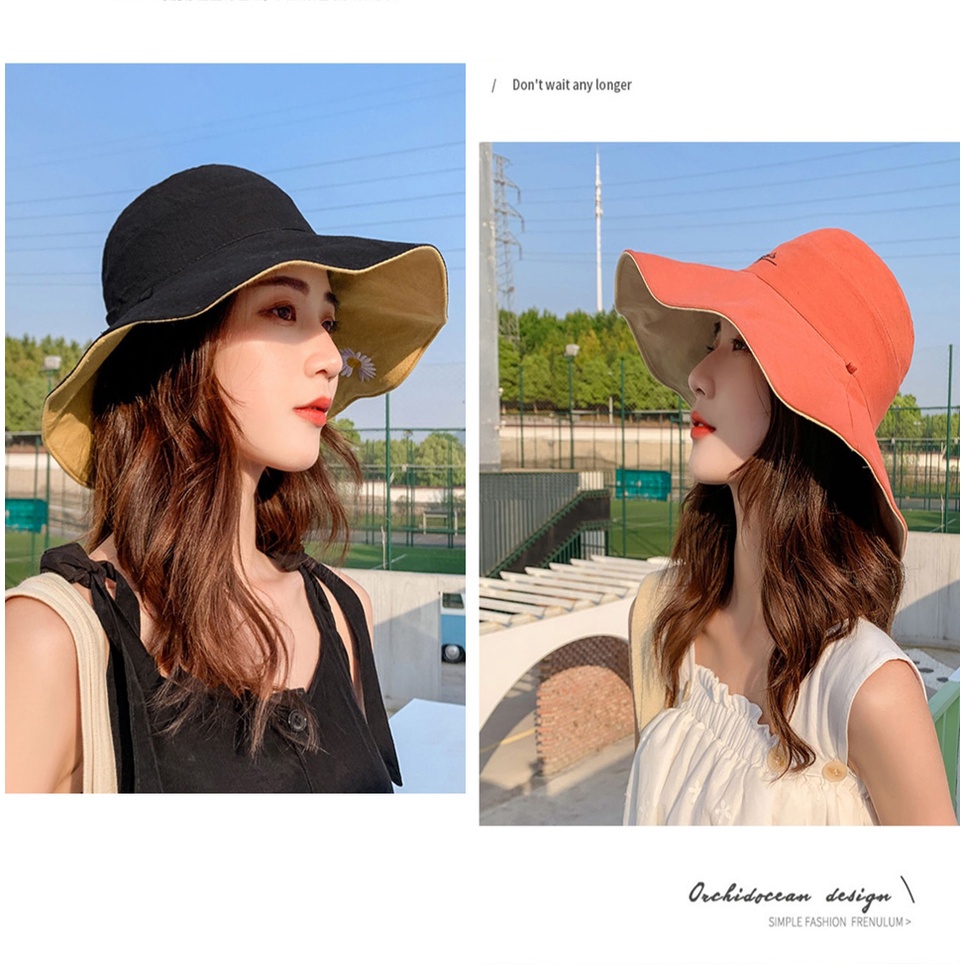 🔥หมวก หมวก​บั​กเก็ต​ 2​ ด้าน ทรงสวยผ้าหนา มีเชือกรัดใต้คาง bucket Ins  หมวกบักเก็ตหมวกเปล่าหลายสี แฟชั่นผู้หญิง - รูปที่ 2