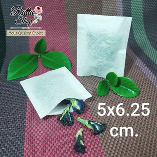ซองชา ซองชาเยื่อกระดาษ ถุงชา ถุงกรองชา ซองชา 5x6.25 cm. ซองชาเยื่ออกระดาษ 1000 ,3,000 , 5000 ซอง(Tea bags)