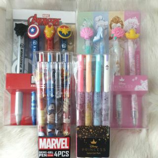 👍  ปากกากึ่งเจล เจ้าหญิง Disney Princess  Semi Gel Pen (4 ด้าม/แพ็ค)