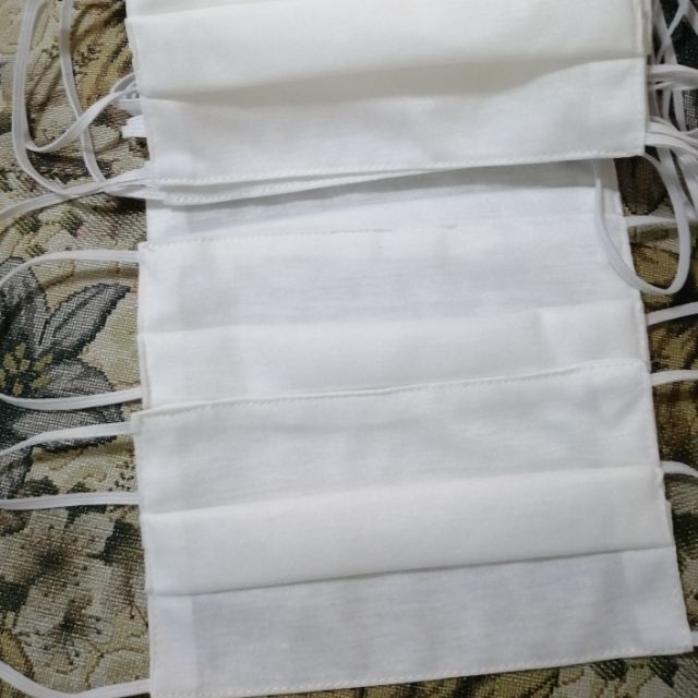 ผ้าปิดจมูกสีขาว​ กันฝุ่น​ ซักได้​ (1แพ็ค​ 12​ ชิ้น)​