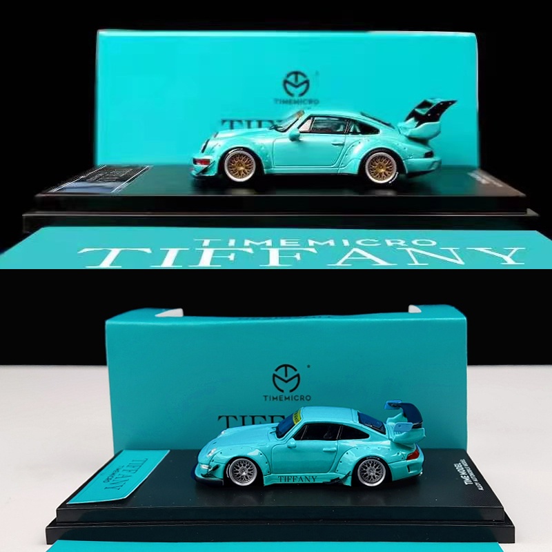 Time Micro 164 Porsche RWB 993 Alloy Model Car Wide Body High Wing