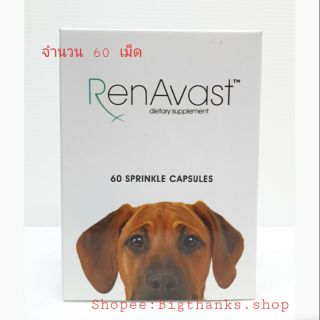 Renavast dog หมดอายุ 12/23 จำนวน 60 เม็ด สำหรับบำรุงไต