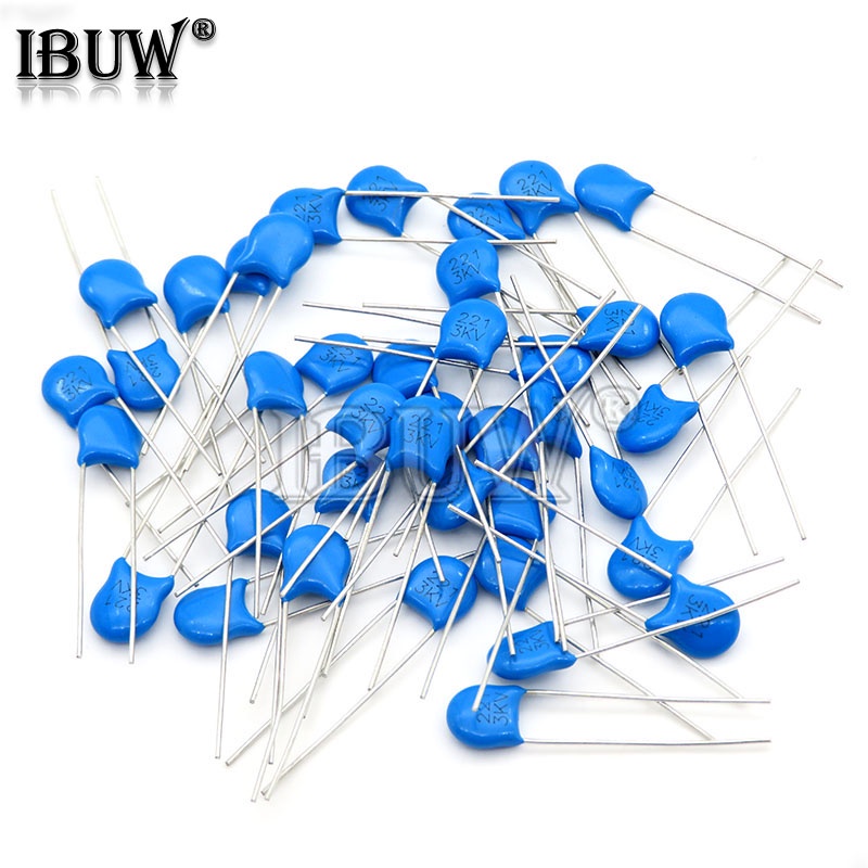 20pcs 1KV 2KV 3KV แรงดันไฟฟ้าเซรามิค Capacitor 5PF 30PF 47PF 56PF 100PF 220PF 1NF 2.2NF 3.3NF 4.7NF 