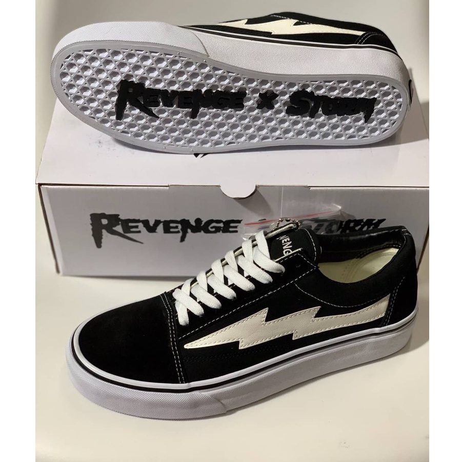 รองเท้า Revenge X Storm⚡️ Black (สีดำ) สินค้าพร้อมกล่องป้ายแท็ก รองเท้าผ้าใบผู้ชายและผู้หญิง