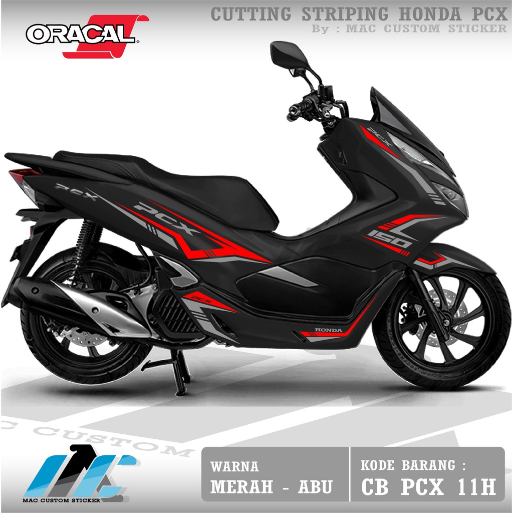 STRIPING PCX 150 CUTTING STICKER - สติ๊กเกอร์ PCX 150 BLACK - ITEM CODE: CB-PCX-11