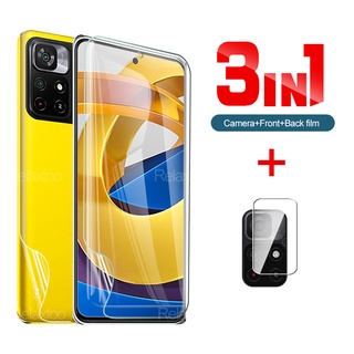 3in1 Hydrogel film For Xiaomi poco m4 pro 5G 4G m3 Screen camera Protector For Xiaomi poco m3 pro 5G back film Protective Cover