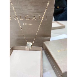 Bvlgari สร้อยคอเงิน ทอง 18K ประดับเพชร ขนาดเล็ก ของขวัญคลาสสิก k831