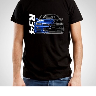 เสื้อยืด พิมพ์ลาย Nissan SKYLINE GTR R34 NISMO Z-TUNE SPECIAL EDITION อัตโนมัติ