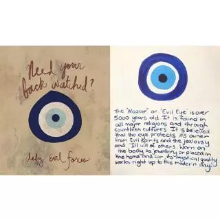 สร้อยคอนําโชคsanx sh evil eye สีฟ้าน้ำเงิน