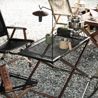 โต๊ะพับพร้อมเสาตะเกียง Ex Table Lantern by IRON CAMP