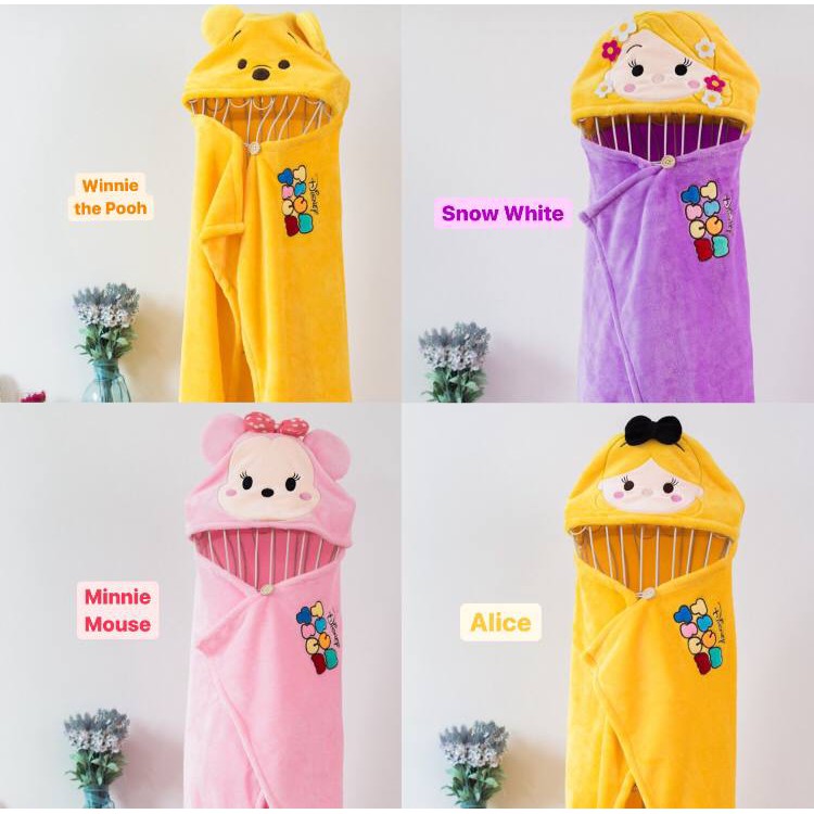 WINNIE THE POOH อลิซในแดน WONDERLAND SNOW WHITE MINNIE MOUSE BLANKET สําหรับทารก แฝด และผู้ใหญ่