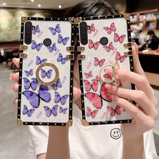 เคสโทรศัพท์มือถือ กันกระแทก ลายผีเสื้อ พร้อมแหวนขาตั้ง สําหรับ OPPO Realme 6I 5I C3 7I 7 Pro C3 C17 C3 XT C11 C35 C21y X50 C15 C25