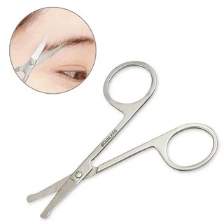 กรรไกรตัดขนจมูกสแตนเลส​ ปลายกลม ปลายตรง Trim Nose Hair Scissors
