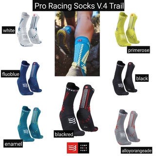 Compressport ถุงเท้าวิ่งเทรล ข้อยาว Pro Racing Socks V4.0 Trail