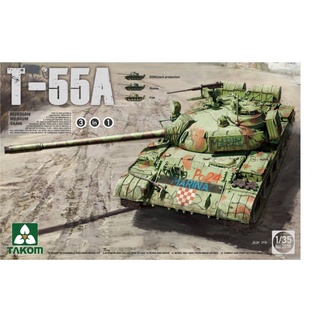 พลาสติก โมเดล ประกอบ TAKOM สเกล 1/35 Russian Medium Tank T-55A (2056)