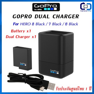 GoPro Battery Dual Battery Charger+Battery For HERO 8,7,6,5 Black