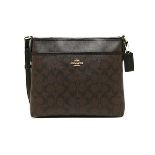 ms 1930 New Coach File Crossbody Bag in Signature Black/Brown GHW Only 5,900 ฿