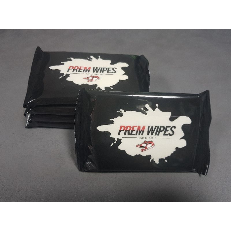 โปรโมชั่น PremWipes 5 ซอง ผ้าเช็ดทำความสะอาดรองเท้า ทิชชู่เปียกเช็ดรองเท้า
