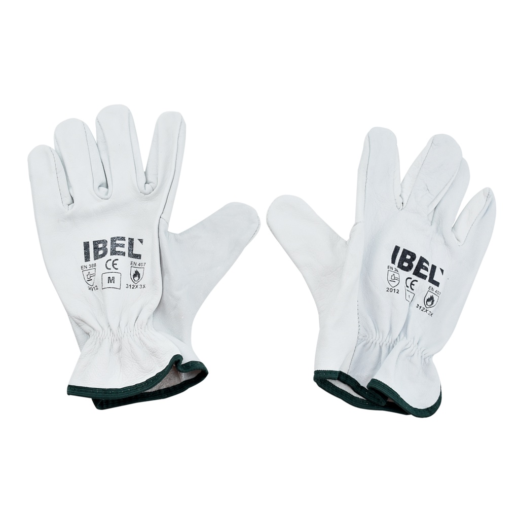 IBEL ถุงมือหนังแพะ ข้อมือมีแถบ elastic M