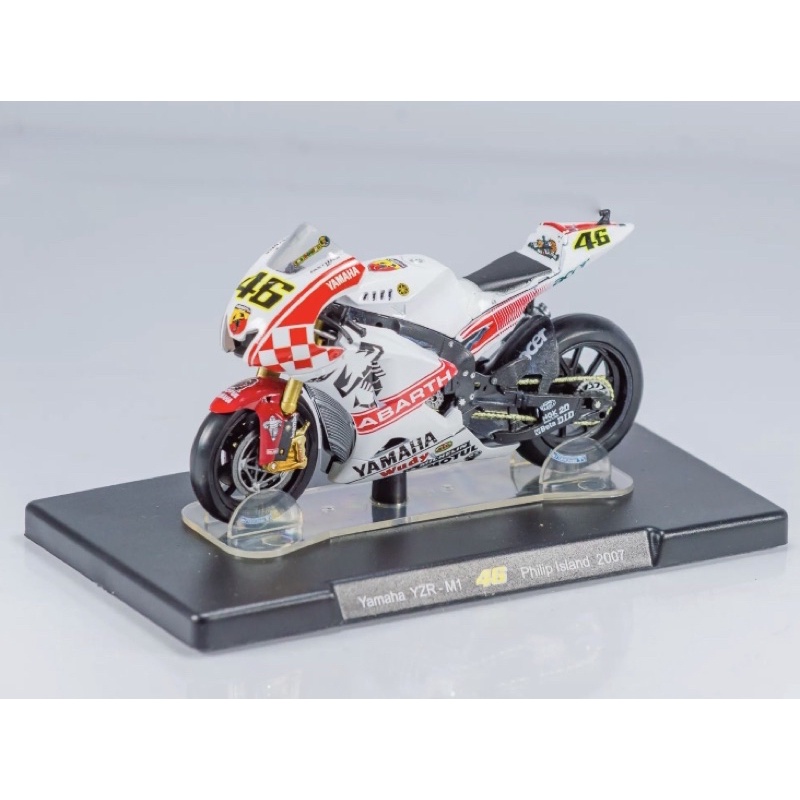 โมเดลรถมอเตอร์ไซค์Yamaha YZR-M1(46)Philip lsland 2007 สเกล1:18รายละเอียดสวยเป็นงานโมเดลสำหรับตั้งโชว