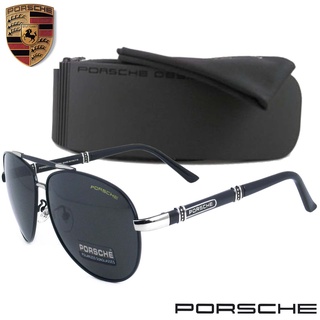 Polarized แว่นกันแดด แฟชั่น รุ่น PORSCHE UV 8560 C-1 สีดำ แว่นตา ทรงสปอร์ต วัสดุ Stainless(เลนส์โพลาไรซ์)