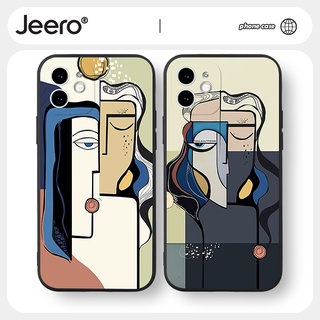 Jeero เคสคู่ เคสไอโฟน คู่รัก กันกระแทกซิลิโคนนุ่มน่ารักตลก เคสโทรศัพท์ Compatible for iPhone 15 14 13 12 11 Pro Max SE 2020 X XR XS 8 7 ip 6S 6 Plus HFF1587