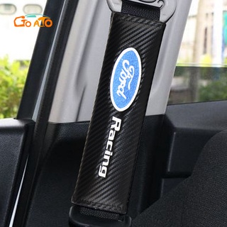 GTIOATO สำหรับ Ford Racing ที่หุ้มเข็มขัดนิรภัยรถยนต์ คาร์บอนไฟเบอร์ ปลอกหุ้มเข็มขัดนิรภัย ปลอกเข็มขัดนิรภัย ที่หุ้มเข็มขัดนิรภัย รถยนต์อุปกรณ์ภายในรถยนต์