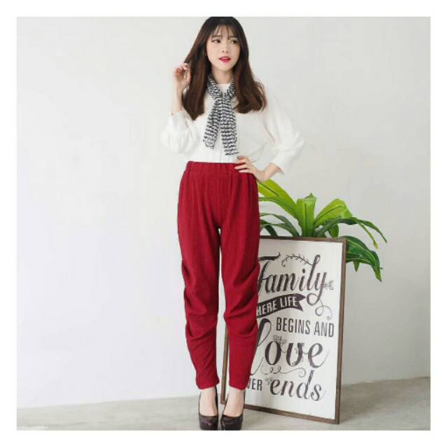 KR1396 TROUSERS ALILA RUFFLE PRISKET PANTS