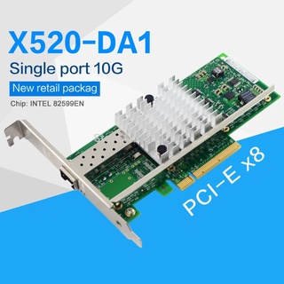 ส่งฟรี ประกัน 1 ปี สินค้าในไทย 10Gbps 10g 10gb PCI-E X8 Single Port SFP+ Ethernet Server Adapter NIC X520-DA1 ของแท้