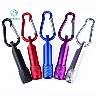 ✌Iy Outdoor Mini LED Flashlight Carabiner Clip Keychain Sports Torch Lamp