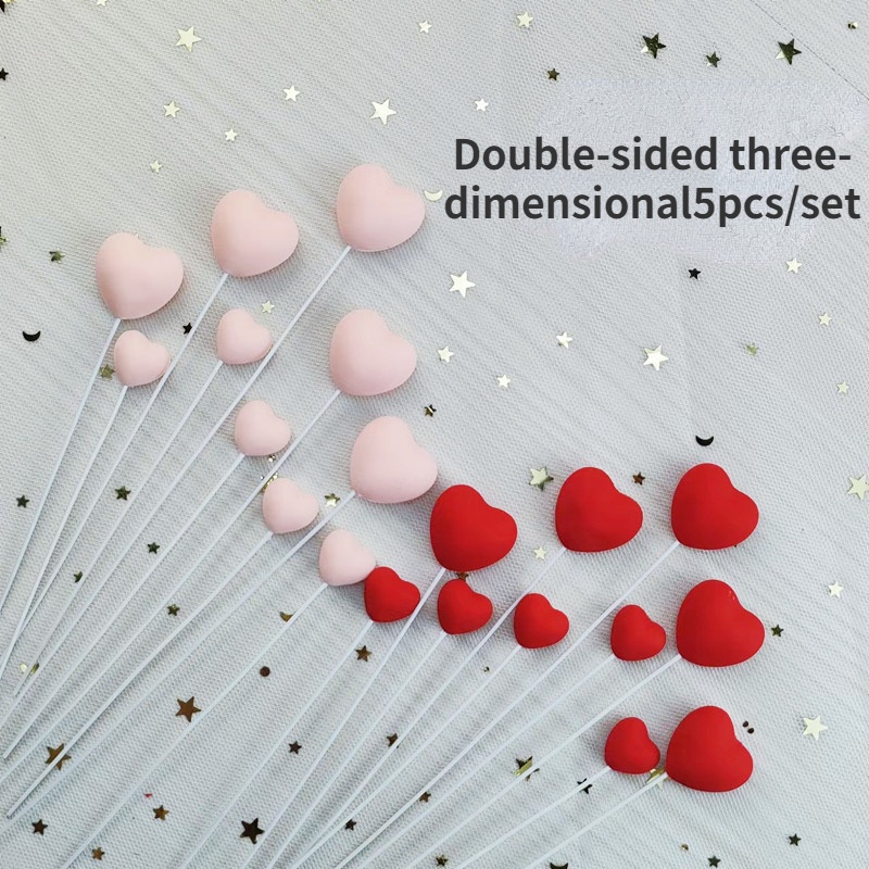 3ง สามมิติรักเค้กตกแต่งเครื่องประดับสีชมพูรักเค้กวันเกิดตกแต่งแต่งงานเค้กขนมตารางเค้กตกแต่งอุปกรณ์