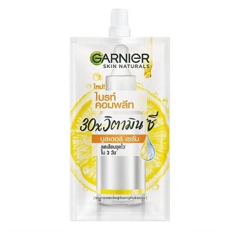 การ์นิเย่ ไบรท์ คอมพลีท วิตามินซี แอมพลู เซรั่ม 1.5 มล. (แบบซอง)  GARNIER Bright Complete Vitamin C Ampoule
