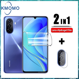 ฟิล์มไฮโดรเจลกันรอย แบบเต็มจอ ขอบโค้ง สำหรับ Huawei Nova Y70 Plus 9 SE 8i 7 7i 5T 3i 2i 2 Lite 4 4e 5 Pro ฟิล์มเลนส์กล้องสำหรับ