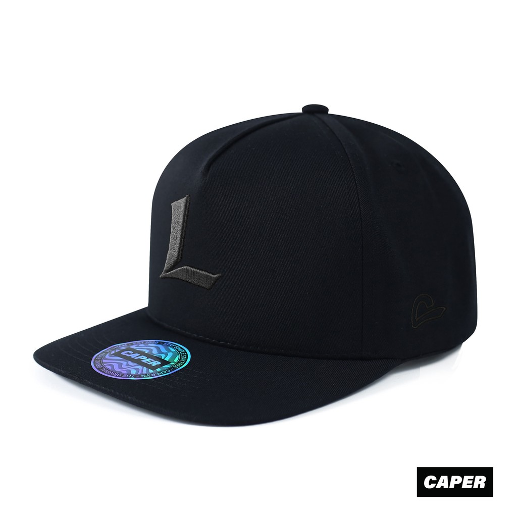 Snapback Caper สีดํา L โลโก้หลากสี