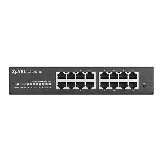 SWITCH (สวิตซ์) ZYXEL 16 PORTS GS1900-16 GIGABIT PORT MANAGED