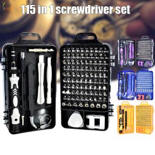 115 in 1 ชุดเครื่องมือไขควงสําหรับซ่อมแซมโทรศัพท์มือถือแล็ปท็อป Screwdriver Tool Kit Multi-Function Cordless Screwdriver