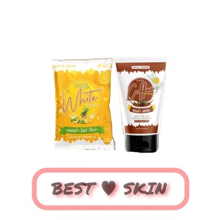 สบู่เดลล่าไวท์+สครับเดลล่า Della coffee scrub