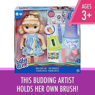 Baby Alive Finger Paint Baby Blonde Hair Doll C0960