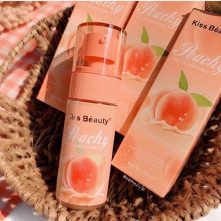 พร้อมส่ง Kiss Beauty Peachy BB Foundation รองพื้นขวดเเก้ว งานคิสบิวตี้ บีบี หอมพีชชช แพ็คเกจน่ารักชุ่มฉ่ำมาก NO.68083-03