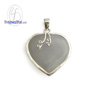 Finejewelthai จี้-หยก-เงินแท้-จี้พลอย-พลอยประจำเดือนเกิด-Jade-Pendant-Silver - P3052jd