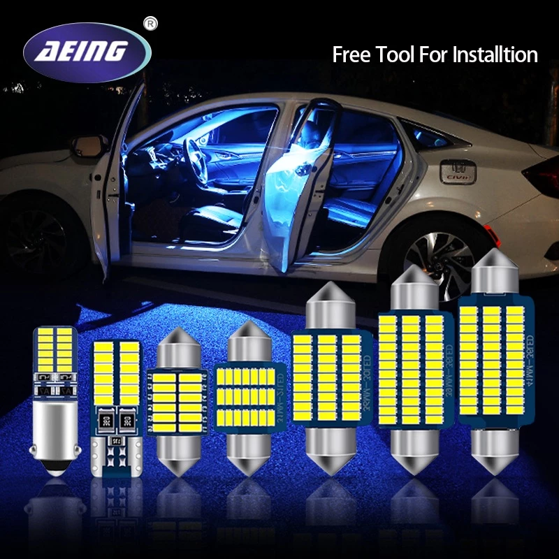 1PC T10 หลอดไฟ Led โดมไฟภายในรถ Festoon 31 มม.BA9S Led T4W W5W C10W C5W 28 มม.36 มม.39 มม.41 มม.