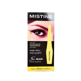 อายไลเนอร์กันน้ำ เนื้อแมทท์ มิสทีน โซ แบล็ค แมทท์ ลิควิด Mistine So Black Matte Liquid Eyeliner