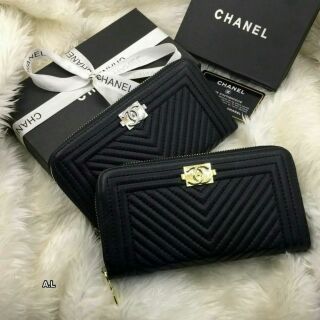 กระเป๋าสตางค์ Chanel อะไหล่ทอง-อะไหล่เงิน