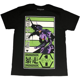 พร้อมส่ง! เสื้อยืดแขนสั้น เสื้อยืดลายกราฟฟิกนีออน GENESIS EVANGELION