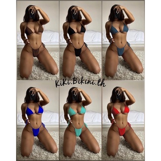 👙พรีออเดอร์-Bikini👙 ชุดว่ายน้ำ บิกินี สายฝอ สายไขว้ สินค้าตรงปก ผ้าดีมากกกก ผูกได้หลายแบบ