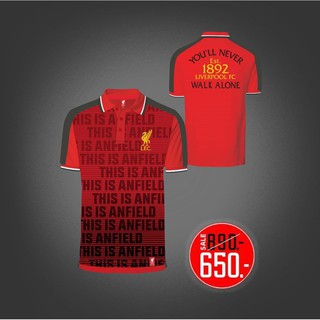 เสื้อโปโล ลิขสิทธิ์แท้ Liverpool ( ชาย ) รุ่นLFC027 สีแดง